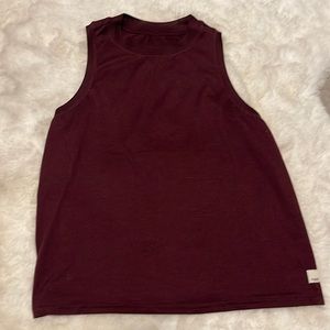 Maroon, extra small Vuori  buttery, soft muscle T tank top.